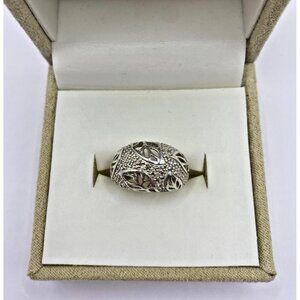 925 Silver Ring Size 4.5 Dome, Round Raised Smooth Ring